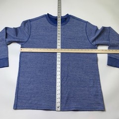 Vince Shirt Mens XL Extra Large Blue Cotton Blend Thermal Long Sleeve Crew Neck