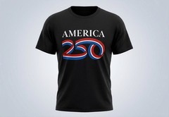 America 250 T-Shirt 4th of July Graphic Crew Neck Men Tee