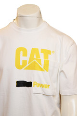 Heron Preston x CAT Mens White Cotton Graphic T-Shirt Size S New Original