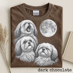 Shih Tzu T-Shirt Moon Graphic Cute Dog Lover Gift Unisex Pet Tee Gift for Her