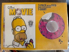 New – Vintage The Simpsons Movie 2-Pack DVD & T-Shirt 2007 – SEALED