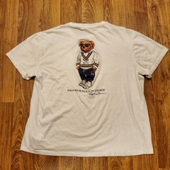 Polo Ralph Lauren Shirt Men XL White Polo Bear RLTC Classic Fit Pocket Graphic