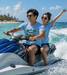 Funny Coconut Beach Shirt Good Times Tropical Vacation Summer Gift Tee – Black