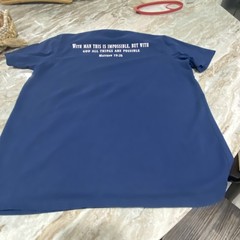 Holstrength Shirt Mens Sz XL Blue SS Workout Gym Christian Weightlifting