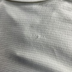 H&M Regular Fit Ribbed Ivory Polo Shirt Size Large