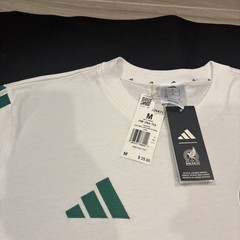 Adidas Medium 2026 Mexico Soccer DNA Tee Shirt White Green JZ6471 NWT $35