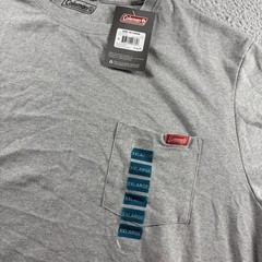 Coleman T Shirt Mens XXL Gray Pocket Tee Waffle Knit Light Weight NWT