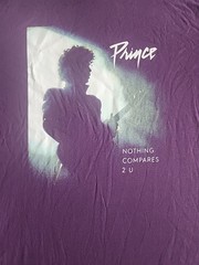 New Prince Nothing Compares 2 U Mens Medium 80s Rock Pop Plum Cotton T-shirt