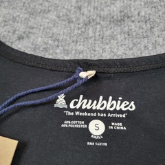Chubbies Shirt Mens Small Black Neon Dream Tank Top Tropical Beach Graphic Tee