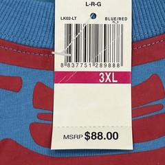 LRG Dead Serious Shirt Mens 3XL Blue Skeleton Lifted Research Group Kanye Glow