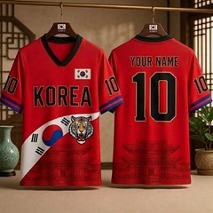 South Korea Soccer Jersey Custom Name Number Fan Shirt S-5XL