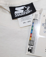 Starter Men’s T Shirt 2XL VINTAGE New With Tags NOS White Tee LOGO 90s Y2k NWT