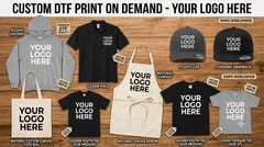 Bulk Lot of 100 Custom Printed T-Shirts Front Back Print Gildan Unisex T-Shirt