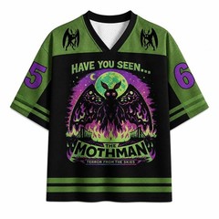Mothman Monster Football T-Shirt Polyester Jersey Breathable Quick Dry