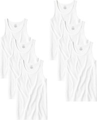 Men’s Cotton Tank Tops Tag Free Soft Ribbed Undershirts Multi Pack Breathable