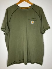 Carhartt Men’s XL Green Cotton Poly Blend T-Shirt READ FLAWED