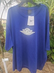 Men’s Size 3XL Nike Jordan Rare Air Distressed Shirt Deep Royal Blue IB3130-485