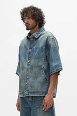 PURPLE BRAND Workwear Shirt Light Indigo Brand New Withtags