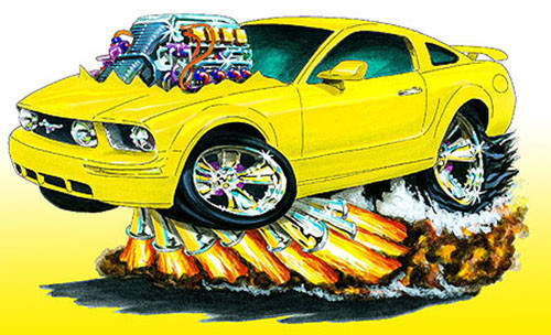 2005-09 Ford Mustang Muscle Car Art Print NEW