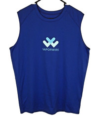 Badger Sport Mens Pullover T-Shirt Size Large VaporWire Sleeveless Blue