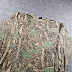 Vintage Ace Sportswear Shirt Mens 2XL Long Sleeve TreBark Camo Hunting USA 90s