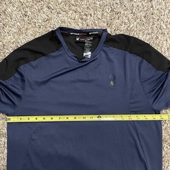 Spyder Active Shirt Mens Medium Blue Black Performance Wicking ProWeb