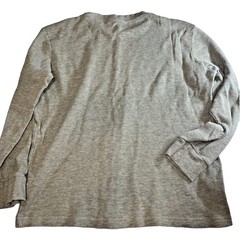 Jachs Mens Thermal Shirt Gray Waffle Knit Long Sleeve Size L Casual Layering
