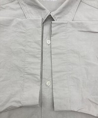 AUBETT Heavy broadcloth side vent short sleeve oversized shir