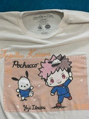 Jujutsu Kaisen x Hello Kitty L Shirt Pochacco Yuji Bioworld Sanrio Crunchyroll