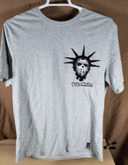 Roku Studio, Ghost Town, Jason Mask Friday The 13th Grey T-Shirt 3XL, Pre-Owned.