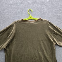 VINTAGE Quiksilver Men Shirt L/G Green Y2K Logo Short Sleeve Skater Ringer