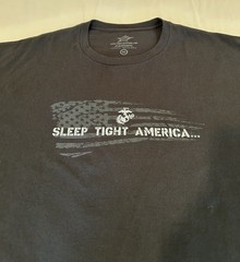 2XL USMC Sleep Tight Men’s Black Crew Neck Short Sleeve Tee Frontline Apparel