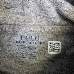Polo Ralph Lauren Mens Medium Heathered Gray Cotton Long Sleeves Hooded T-Shirt