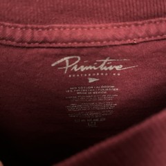 Primitive DIRTY P CORE Burgundy White Graphic S/S Regular Fit Men’s T-Shirt M