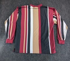 Vintage Knights of Round Table Shirt Mens Medium Multicolor Striped Long Sleeve