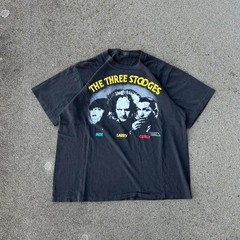 Vintage 80s Changes The Three Stooges Comedy Show Shirt Size XL Single Stitch