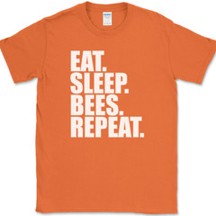 Eat Sleep Bees Repeat Beekeeping T-Shirt Funny Hobby Art Hive Humor Gift Tee