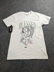 Outrank T-Shirt Men’s Small White Graphic Print Blessed NWT