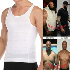 US Men Slimming Body Shaper Posture Corrector Vest Abdomen Compression Tank Tops