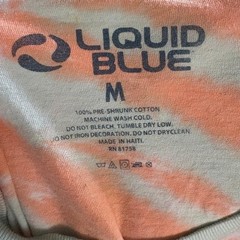 Pink Floyd Dark Side of the Moon 1973 Tie Dye T-Shirt Liquid Blue Medium