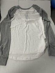 True Religion Men’s White/Gray Colorblock Raglan Henley Knit T-Shirt XL