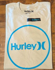 HURLEY PREMIUM FIT Short Sleeve T Shirt – Men’s Medium M Tan/Turquoise NWOT