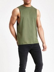 Men’s Medium Forest Green Gym Muscle Workout Tank Top, Sleeveless, Bodybuilding