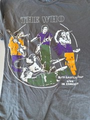 The Who North American Tour Live In Concert Graphic T-Shirt Gray Size XL.
