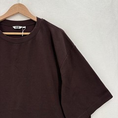 Uniqlo Shirt Mens 2XL Brown Airism Oversized Crewneck Tee Quick Dry Casual NWOT