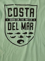 Costa Del Mar Men’s 2XL “Born On The Water” Graphic T-Shirt 100% Cotton Teal EUC