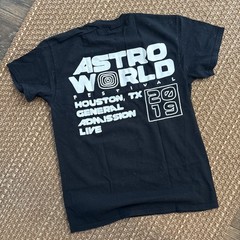 Travis Scott Astroworld Houston 2019 Staff Tee Black/Black Size Small Brand New