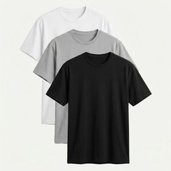 Women’s 3 Pack 100% Cotton T-Shirts Short Sleeve Crew Neck Casual Basic Tee
