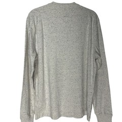J.Crew Long Sleeve Henley Shirt Gray Blue Speckled Marl Cotton Size L NWT