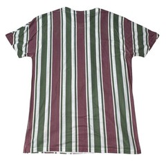 boohooMAN Mens Knit Shirt Bundle Pink Green Navy Yellow Stripe 2 Pack Medium